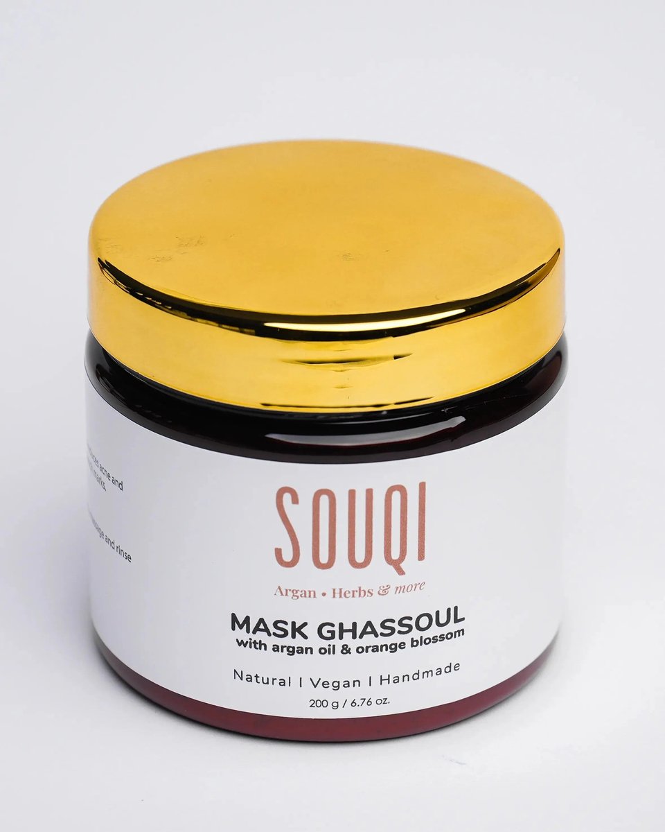 Souqi Ghassoul Kleimasker 200g - Marokkaanse Klei met Arganolie