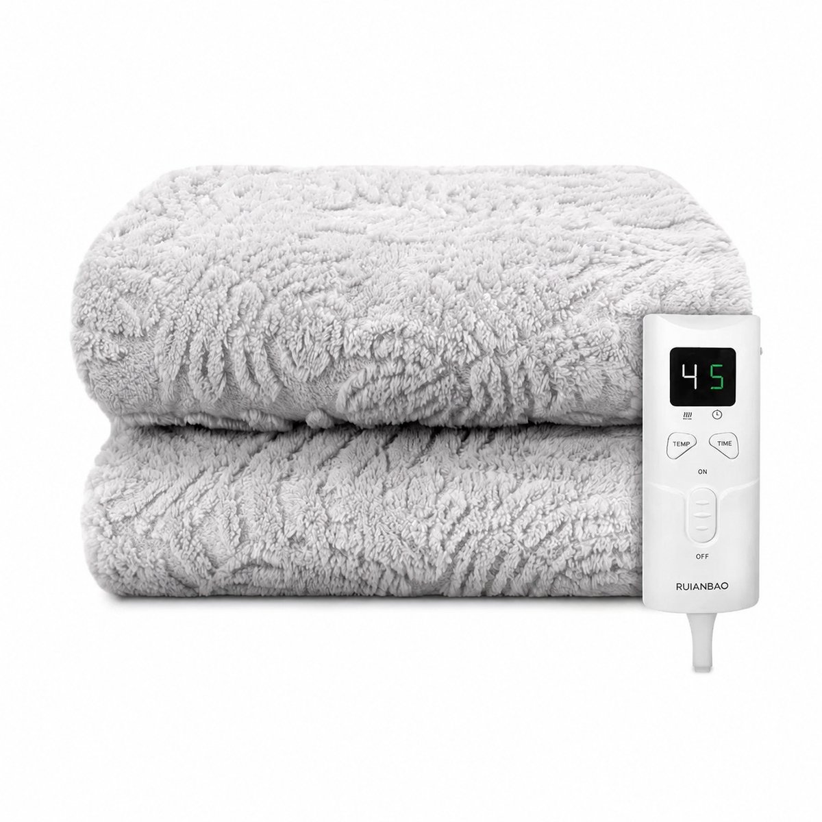 Lifero Elektrische Deken - Plaid Verwarmd - Warmtedeken - 3 Warmtestanden - Warmte Dekentje - Verwarmde Sprei - Grijs - Elektrisch