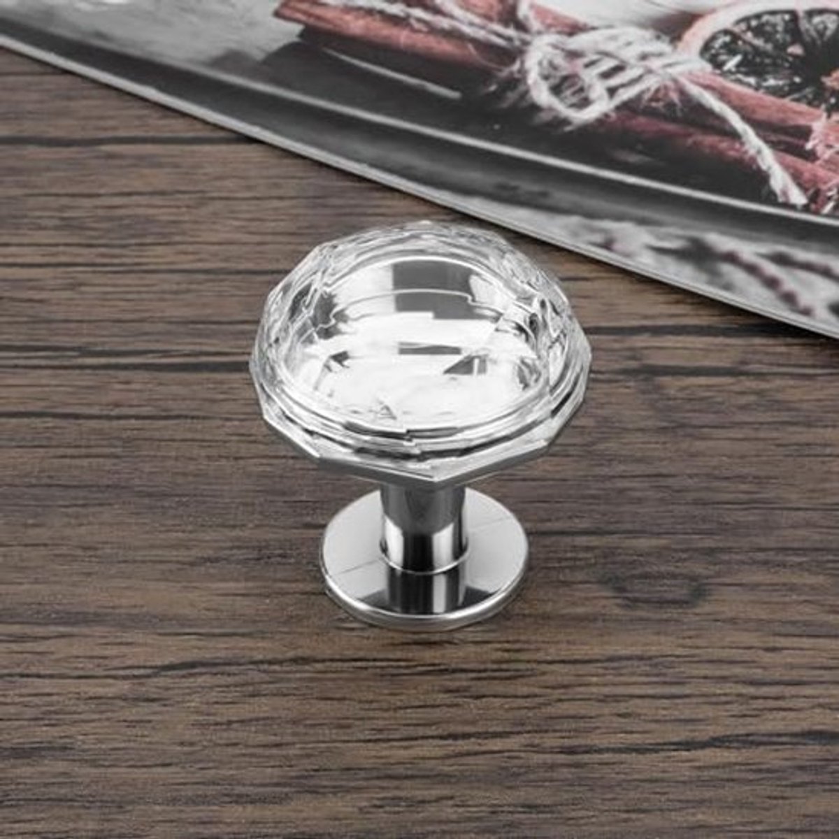 1 Set Diamantvormige Toilet Spoelknop Top Druk voor Vrouwen Manicure Bescherming Badkamer Keuken Kast Lade (37.3x37.8x38.3mm)