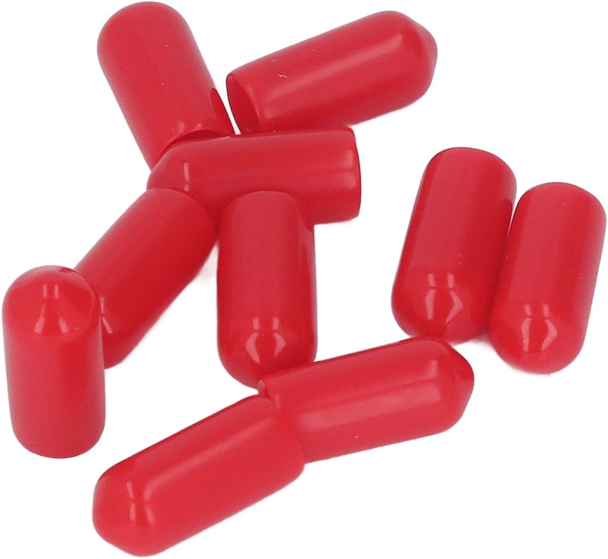 Ronde PVC Draadbeschermkapjes - 100 Stuks, Rubber Eindkappen voor Pijpen, Schroefbescherming voor Cilinder- en Flensventielen (6mm)
