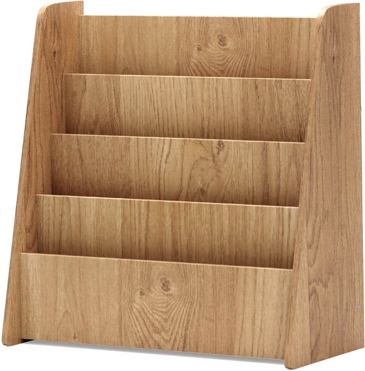 SureDeal® - Boekenkast - Kinderboekenrek - Opbergvakken Kinderrek Tijdschriftenhouder - 57,5x26,5x59 cm - Naturel