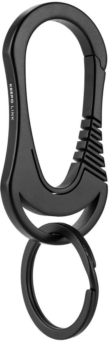 Sleutelhanger Carabiner - Matt Zwart - Voor dagelijks gebruik