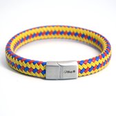 Mea* Rainbow-regenboog Gay pride leer met RVS sluiting (23cm)