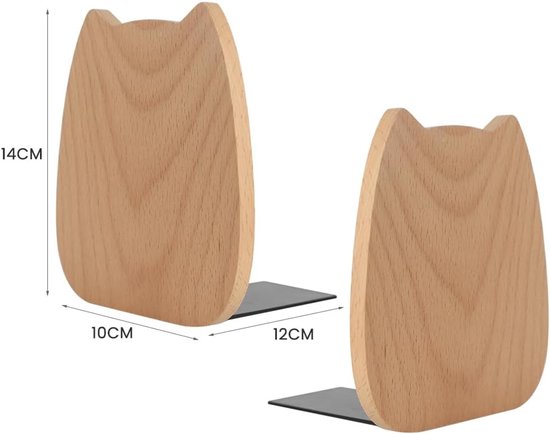 Boekensteunen voor Planken, 2 Stuks, Antislip Basis, Ideaal voor Boekenplank, Bibliotheek en Kantoor, Decoratieve Boekensteunen voor Thuisgebruik — afbeelding 5