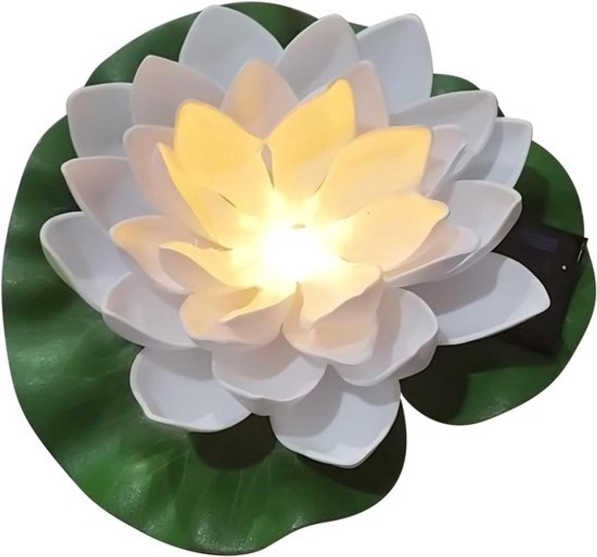 Zonne Vijverlamp - Drijvende Bloem - Decoratieve Verlichting - Automatische Oplading - 19 cm - Wit