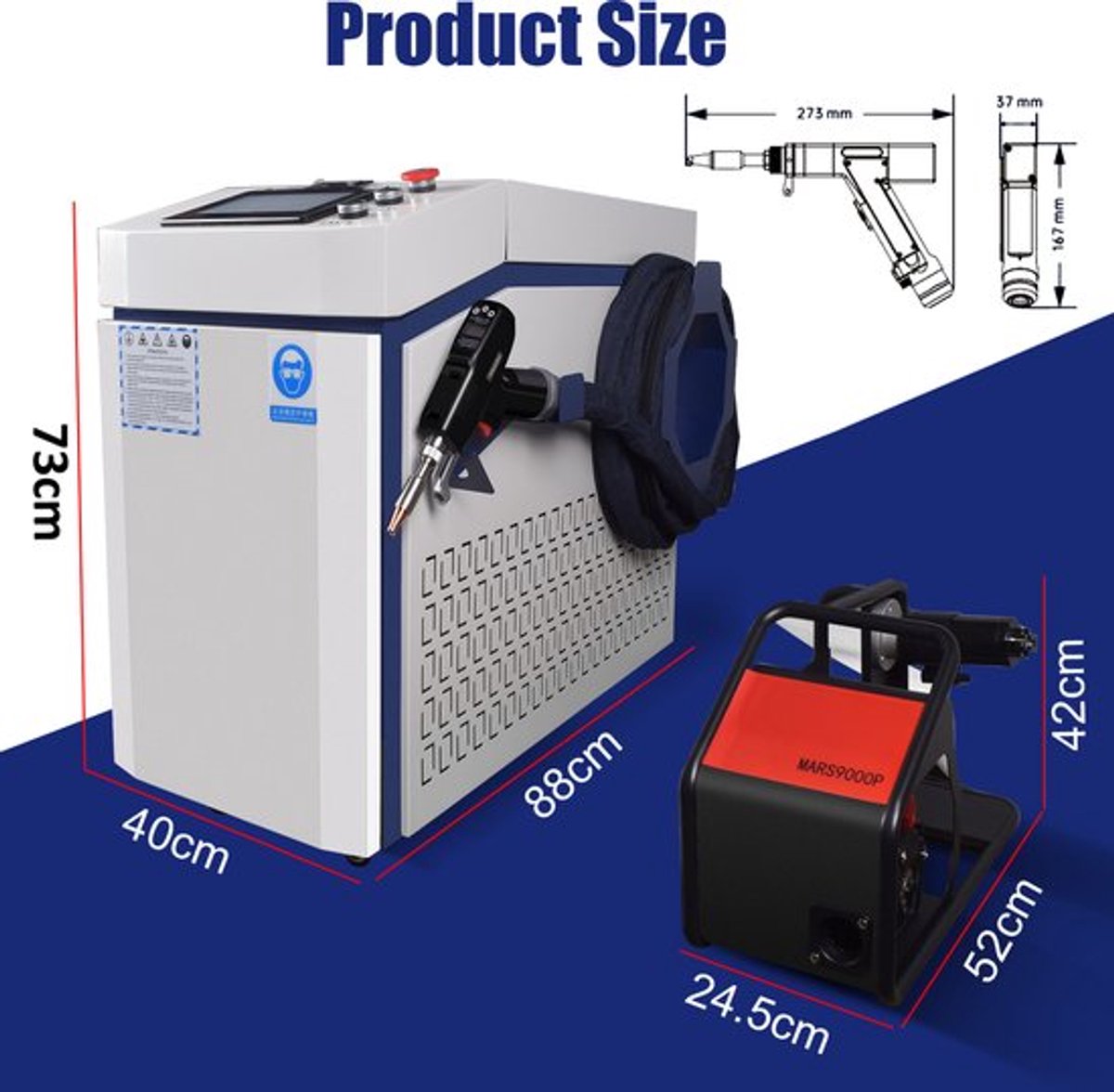 Laser Lasser Handheld - 1500 W Vermogen - 4 in 1 Fiber Laser - Voor Alle Metalen - Roest Verwijderen - Snijden En Schoonmaken