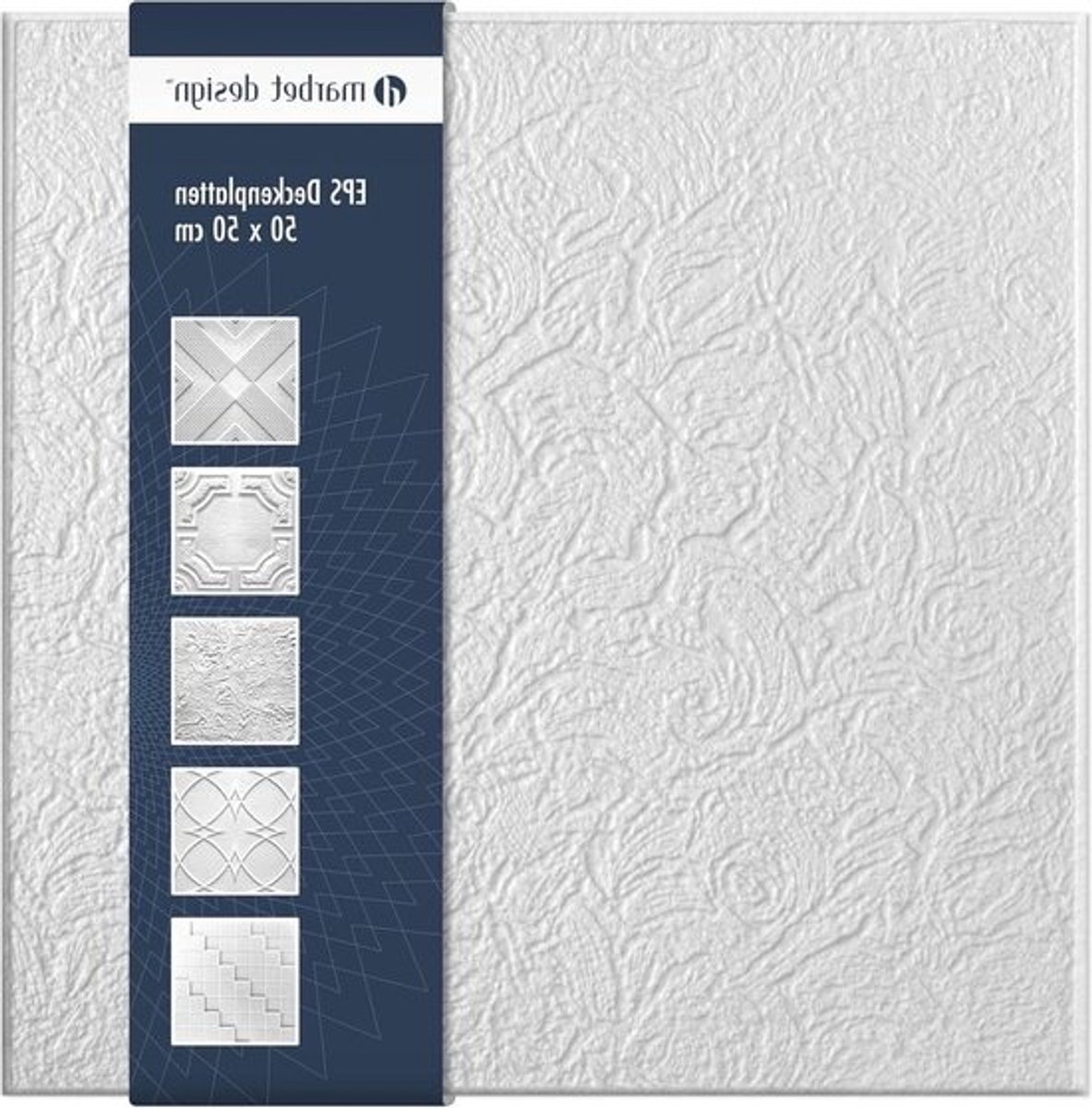 Plafondplaten Polystyreen - Plafondpanelen Piepschuim - Wanden Afwerken - Lichtgewicht Materiaal - 50 x 50 cm - Wit