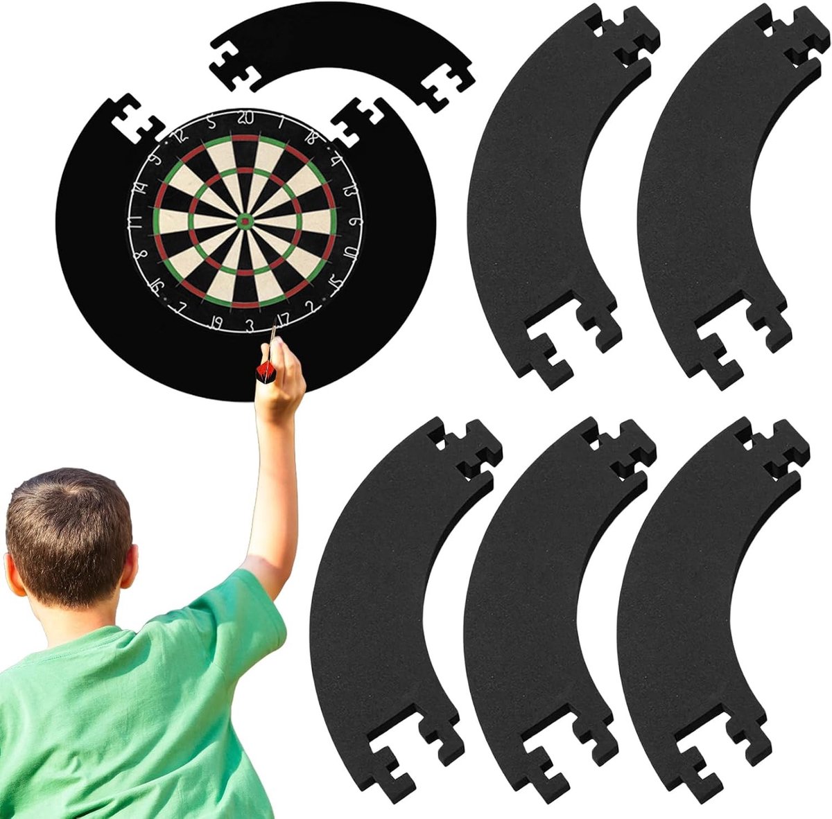 Dartbord Surround voor Wandbescherming, 72 cm Diameter, Ideaal voor 45 cm Dartbord, Dartbescherming, Dartaccessoires, Wanddecoratie