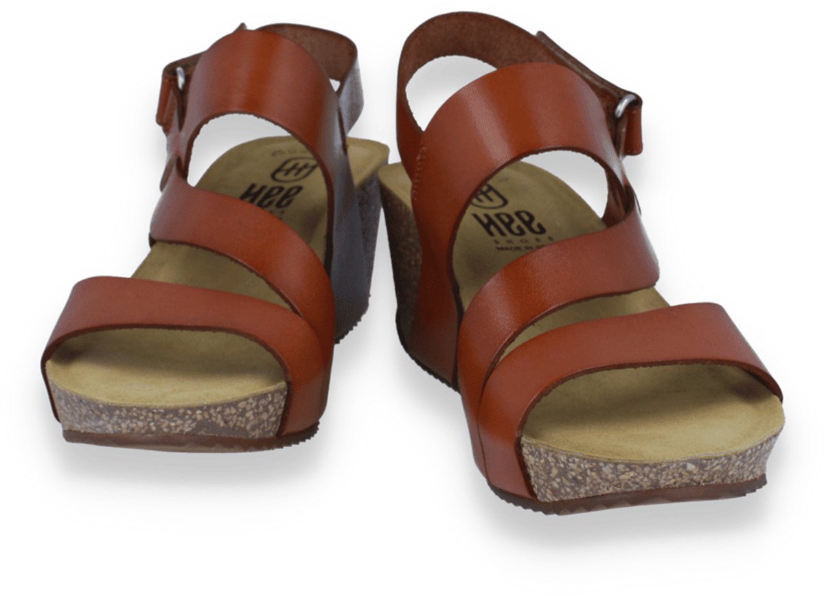 Hee! Dames Sandaal | Cognac | Maat: 41