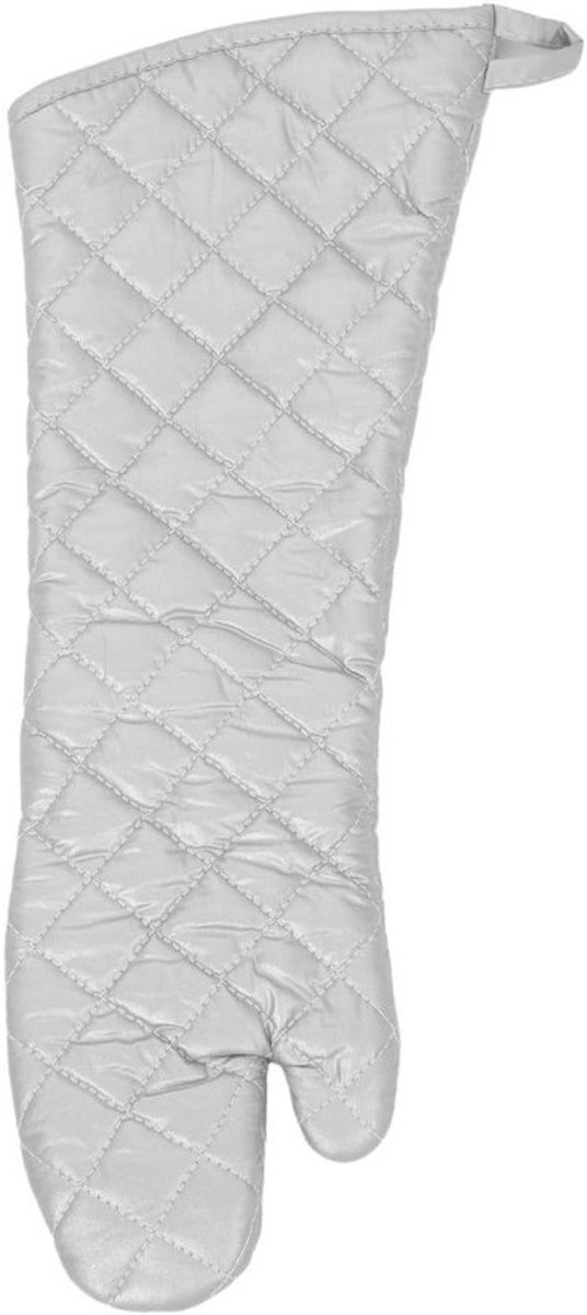 Ovenwanten Hittebestendig - Keukenhandschoenen Pannenlappen - Koken en Grillen - Extra Lange Bescherming - 58 cm - Zilver