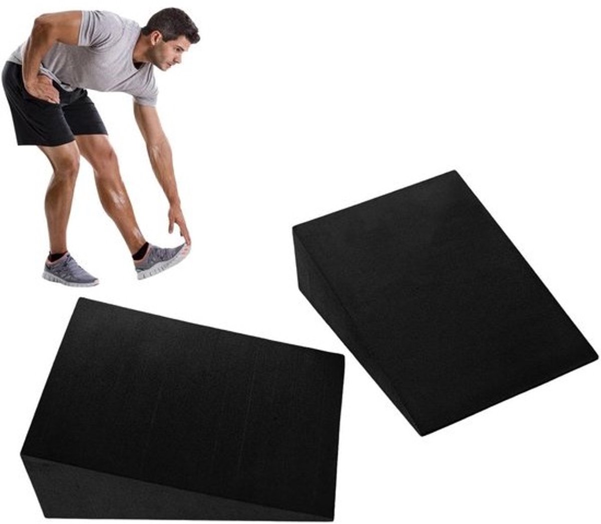 Hoekplank voor squats - Kniebuig blok - Kracht training - Duurzaam EVA schuim - 115 x 9 x 3 cm