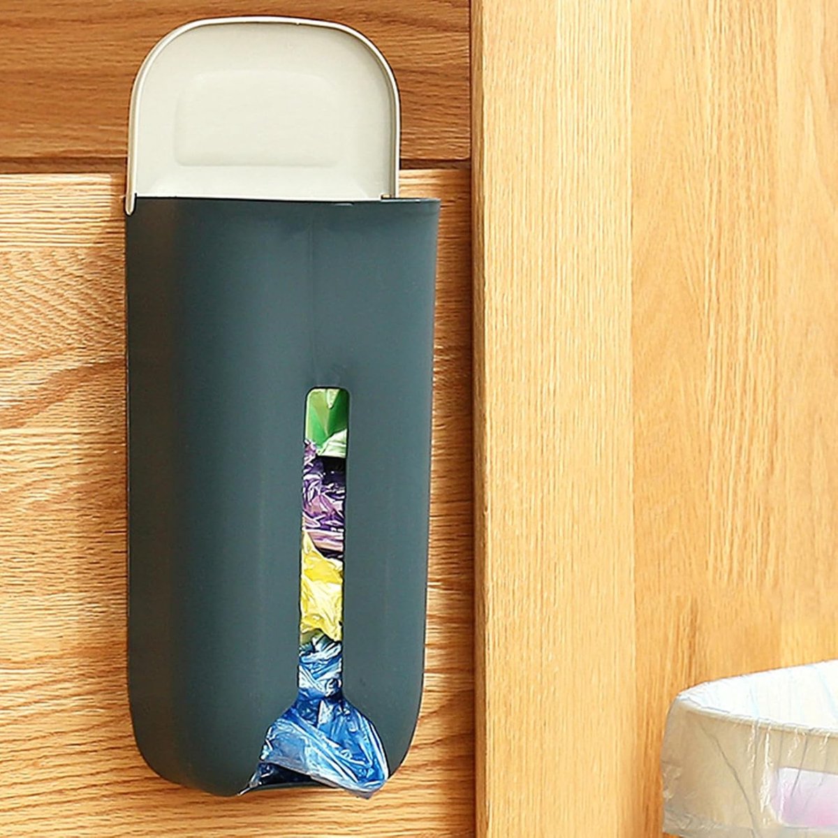 Duurzame Boodschappentasdispenser met Grote Capaciteit voor Keuken en Slaapkamer - Eenvoudige Installatie en Vuilniszakorganizer in Donkerblauw