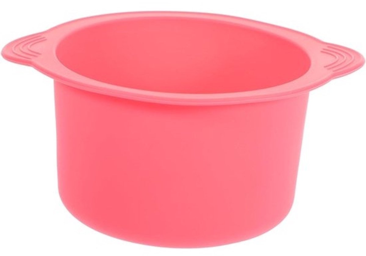 Siliconen Waxkom - Smeltwaxschaaltje Waxverwarmer Kom - Ontharen Thuis - Hittebestendig Siliconen - 13.5 x 12 x 6.5 cm - Roze