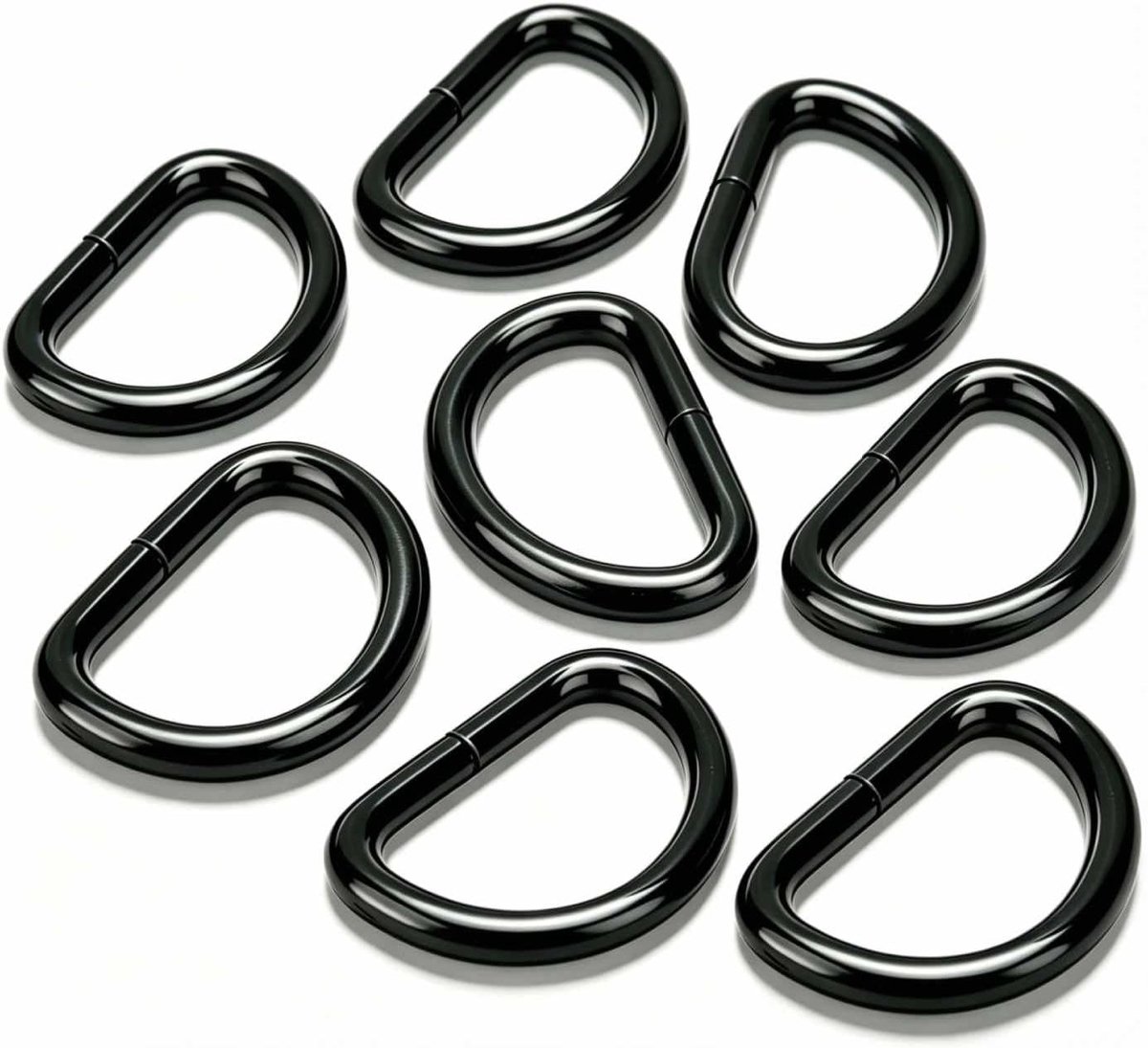 Kleine D-ringen voor handwerk, 100 stuks metalen ringen voor tassen, riemen en accessoires maken