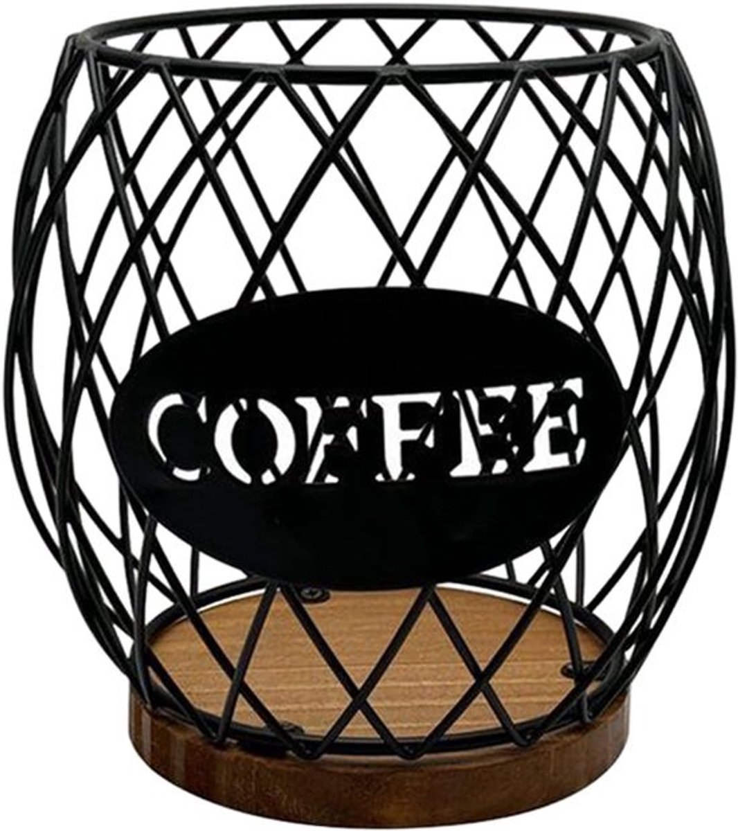 Koffiecapsule Houder - Pod Organizer - Keuken Organiseren - Robuuste Metalen Constructie - 17.5 cm Diep - Zwart