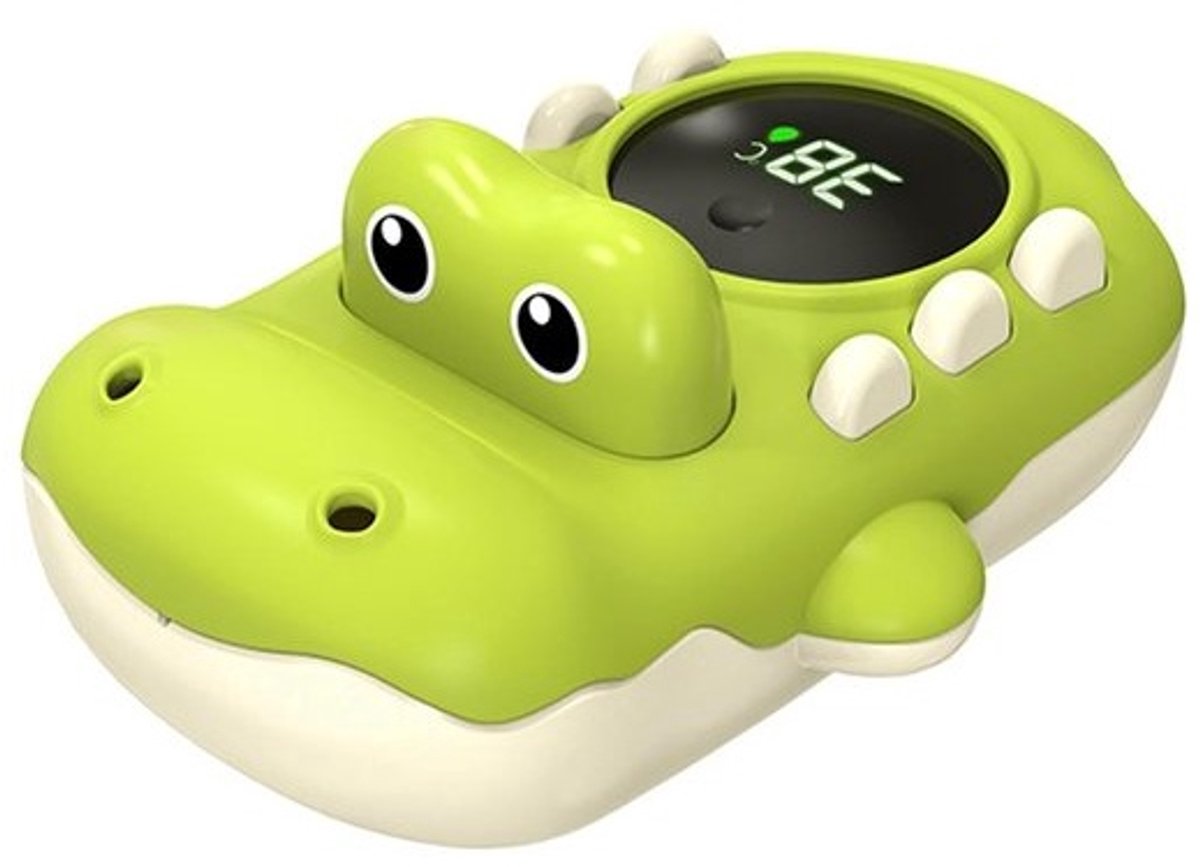 Kinderbadthermometer Krokodil - Water thermometer - Veilig Baden - LED Kleurindicator - 12.7 cm - Multicolor