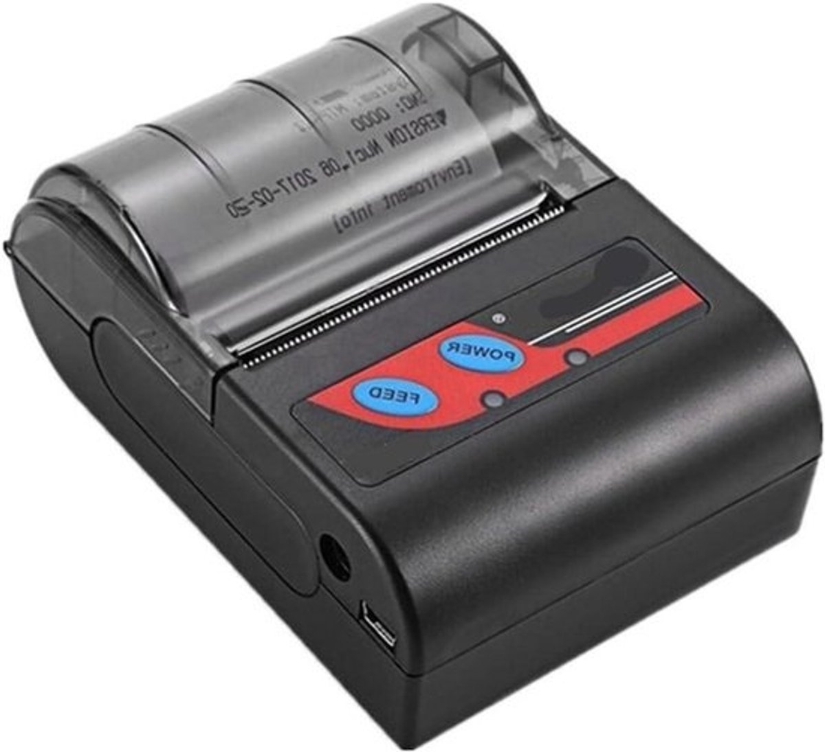 Datumcoderingsmachine - Mini Printer - Etiketten Printen - Inktloos Printen - 58 mm - Zwart