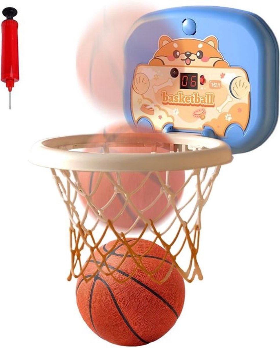 Mini Basketbalring - Peuter Basketbal Set - Actief Spelen - Wandbevestiging - 29 x 25 x 6 cm - Schattige hond