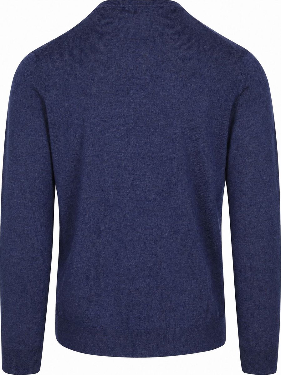 Profuomo Pullover Merinowol Royal Blue - Maat M - Heren