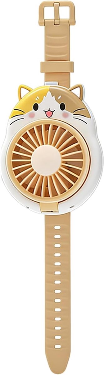 Polsventilator - USB Oplaadbaar 3 Snelheden - Voor Kinderen Binnen en Buiten - Persoonlijke ventilator met polsband - geel - draagbaar - via USB oplaadbaar - voor binnen en buiten - Draagbare ventilator voor kinderen (jongens en meisjes)