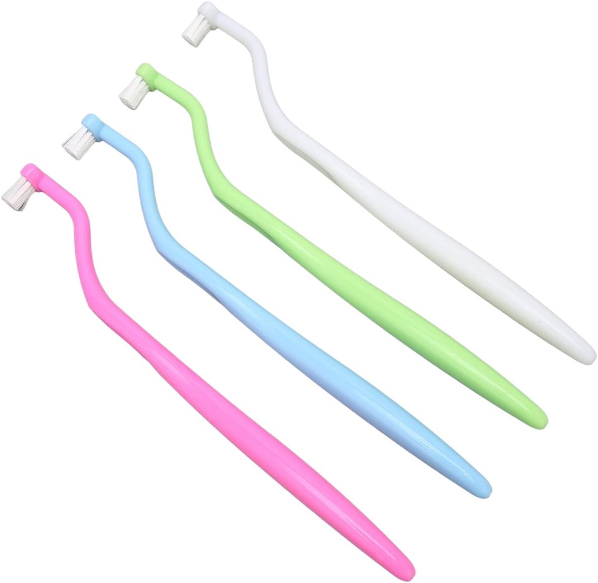 Interdentale Borstelset voor Orthodontie, 4 Stuks, Professionele Zachte Borstels voor Kinderen en Volwassenen, Ideaal voor Tandreiniging en Plaque Verwijdering