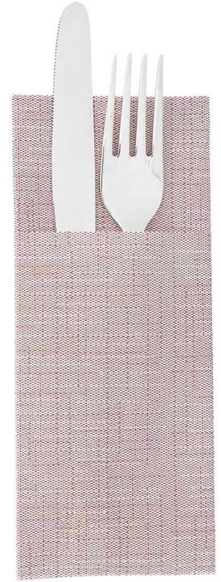 Kangoeroe servetten - Bestekservetten Airlaid servetten - Horeca service - Dubbel gebruik bestekzak - 33 x 40 cm - Bordeauxrood