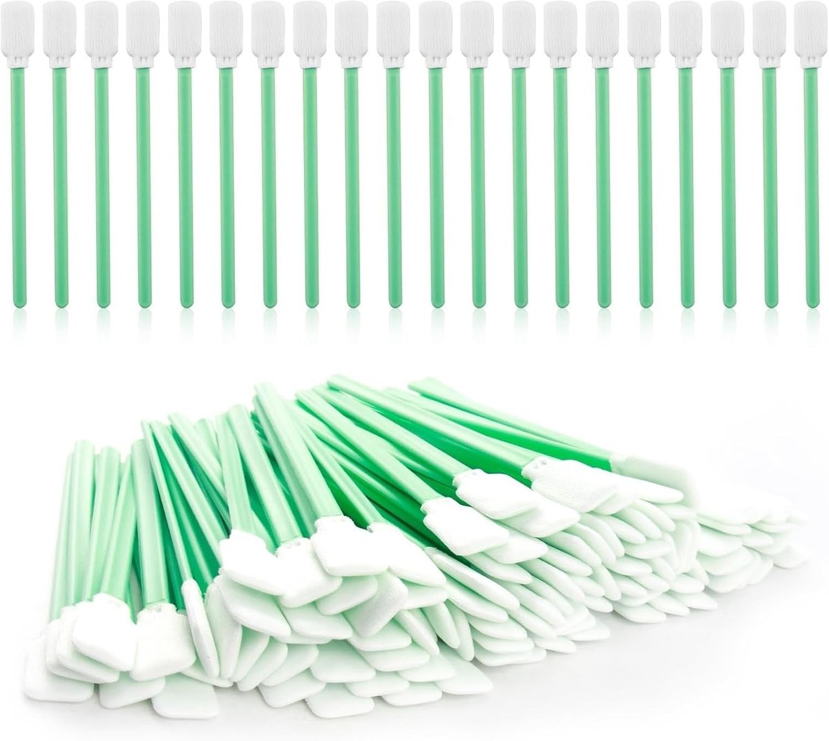 Set van 100 Schuimreinigingsstokken, Reinigingsdoekjes voor Inktjet en Elektronische Printers, Professionele Polyester Reinigingspads, Duurzaam en Langdurig Gebruik