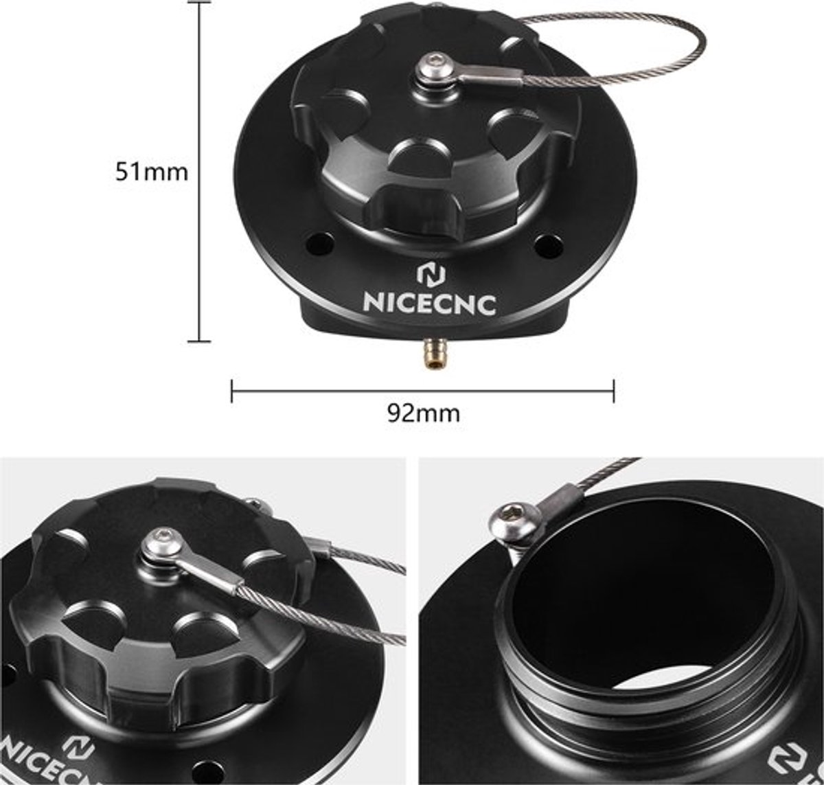 Tankdop Motorfiets Enige Uitvoering - 0.37 Kg Gewicht - 14x8x10 Cm Pakketmaat - Universeel Motoronderdeel