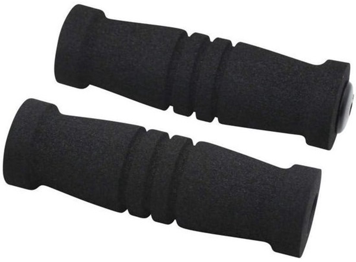 Fietshandvatten Schuim - Handgrepen Fiets - Comfortabel Fietsen - Schuim Demping - 130 mm Lengte - Zwart