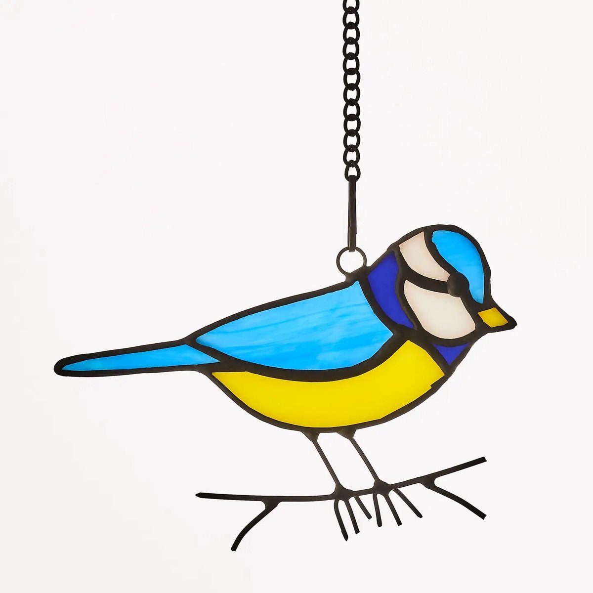 Glazen hanger - mees / vogel - handgemaakt