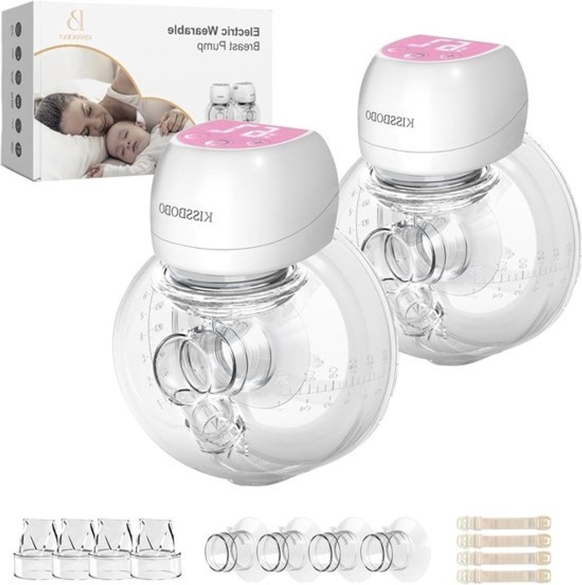 Elektrische Borstkolf - Draagbare Melkpomp - Handsfree Melk Afkolven - Ultrastil Ontwerp - 2 Stuks - Roze
