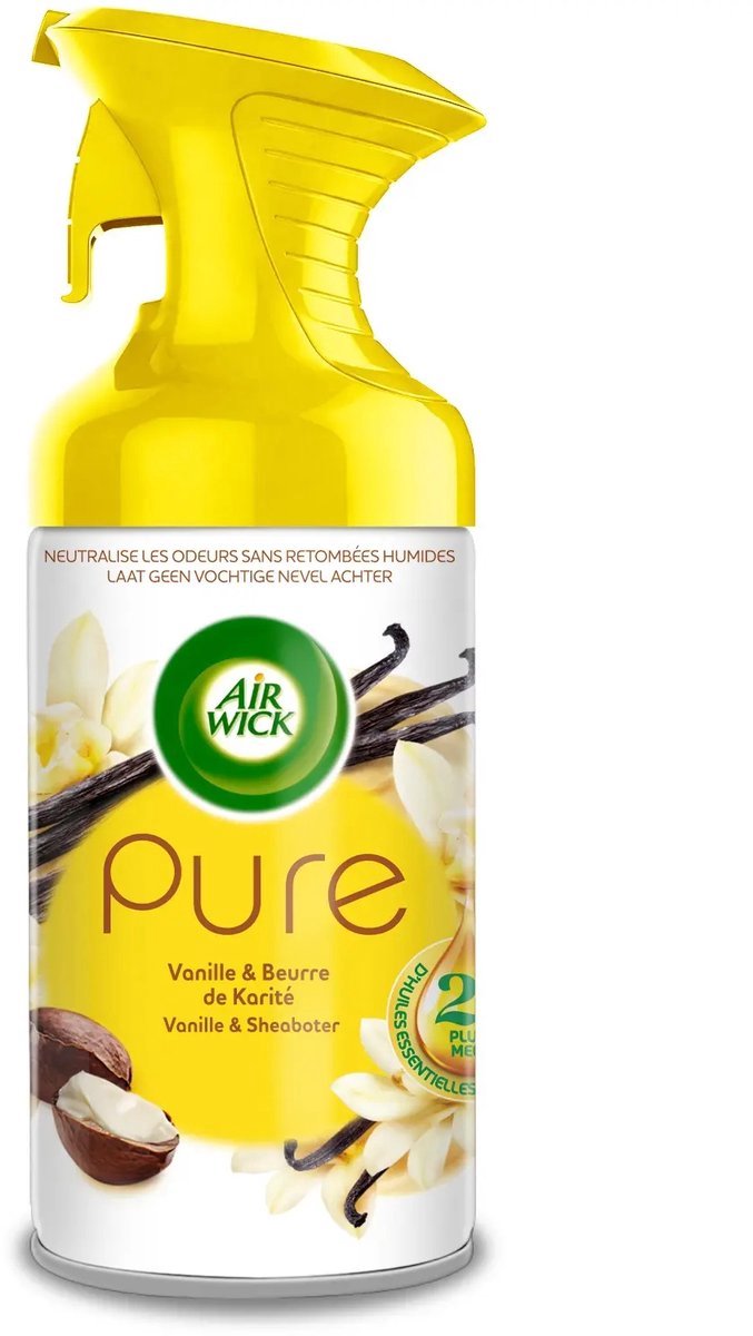 Airwick Pure Luchtverfrisser Spray – Vanilla & Shea Butter 250 ml