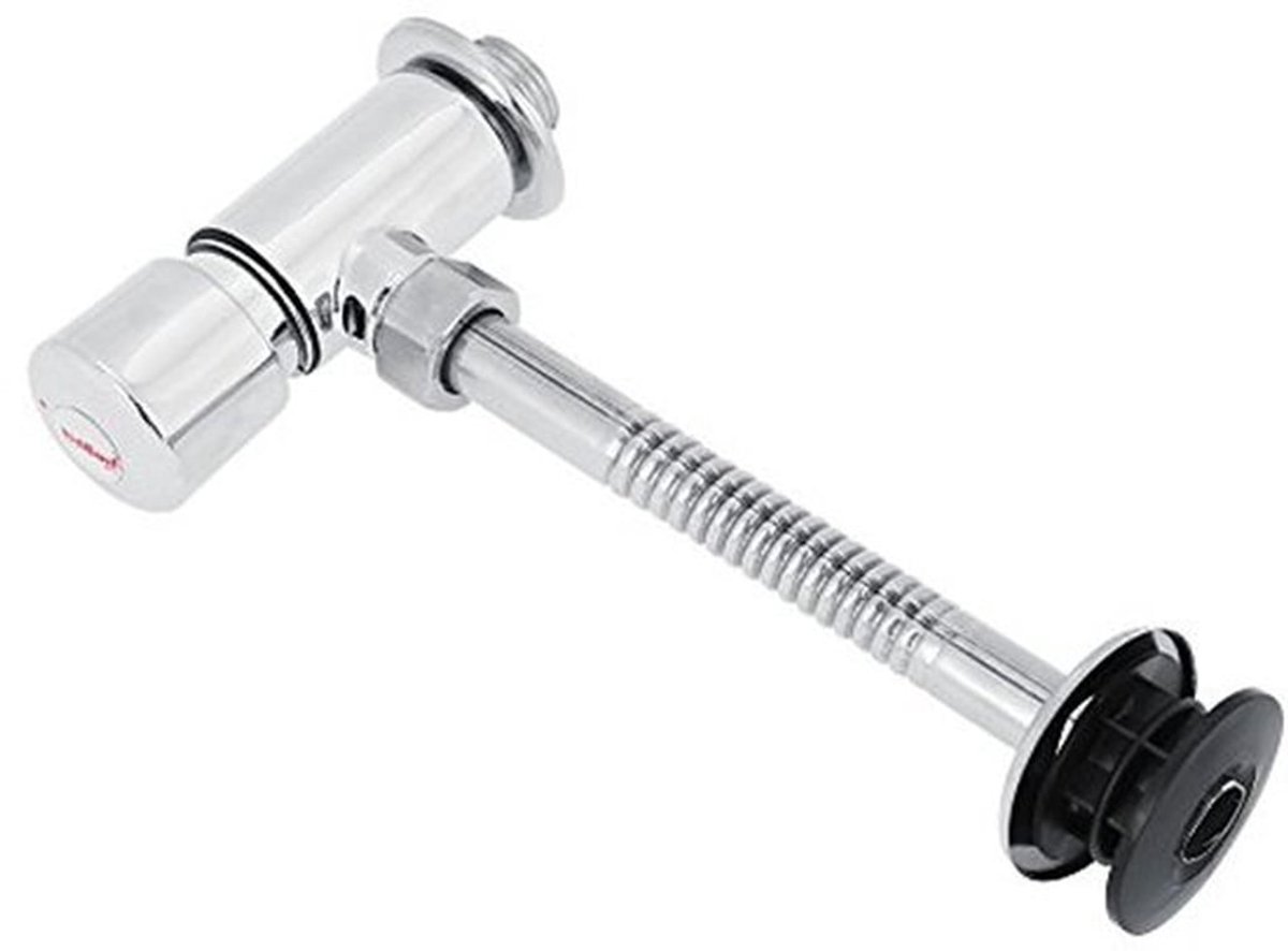 Cikonielf Blootgestelde Urinoir Spoelklep, Toilet Urinoir Flush Valve Knop Type Handmatige Vertraging Automatische Uitschakeling met Plating, Zinklegering DN15/20MM 10 x 5cm, Standaard