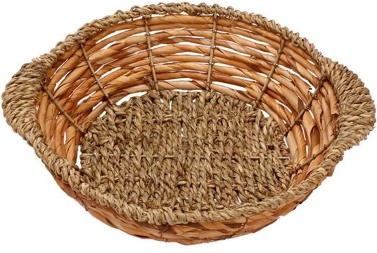 Pannenlap - Onderzetter Dienblad - Keukenbescherming - Geweven Riet - 25x22x7 cm - Natuurlijk