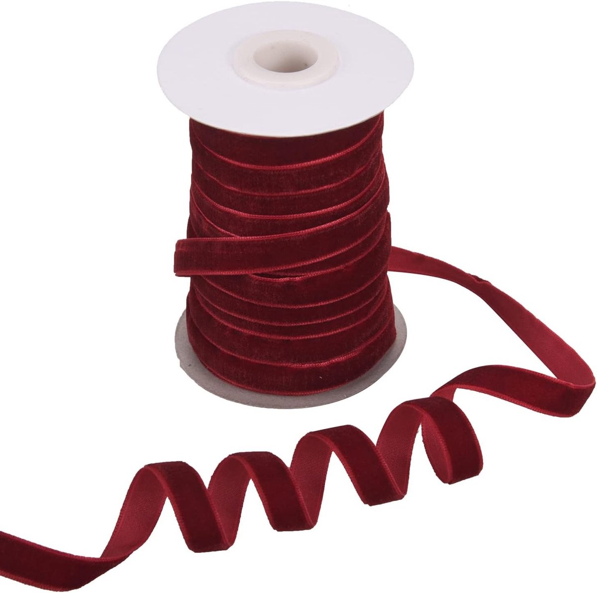 20 meter wijnrode fluwelen linten voor choker, cadeauverpakking en kerstdecoratie (2,5 cm breed)