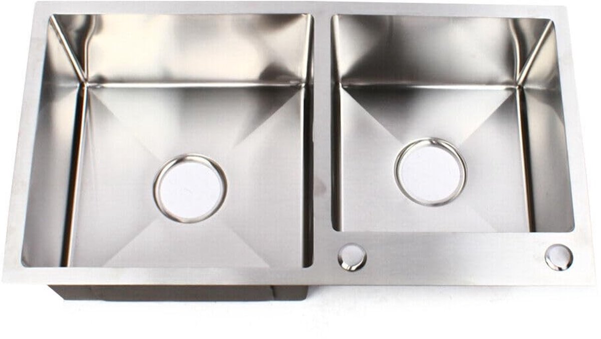 dubbele spoelbak - Keuken set met afvoer