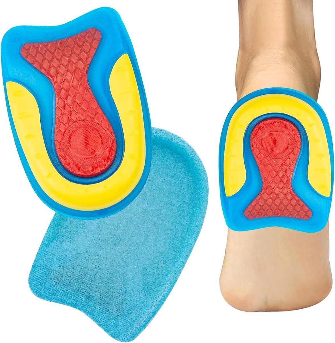 Orthopedische Siliconen Kussen voor Hielpijn en Fasciitis - Schokabsorberende Hielpads Maat S voor Achilles- en Hielspoorproblemen - 1 Paar