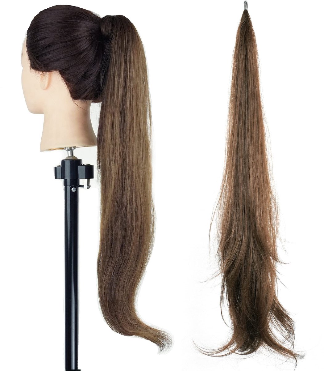 Ponytail Haarextension - Flexibele Bruin Haarstuk