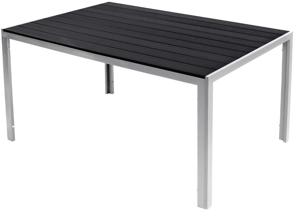 Tuin- en Eettafel - Aluminium met Kunststof Hout - 150 x 90 cm