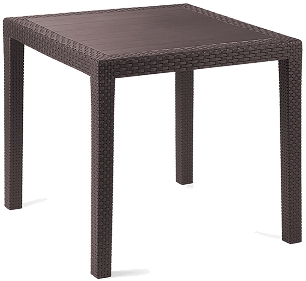 Robuuste Bistrotafel - Kunststof - 79 x 79 cm - Kleur: Bruin