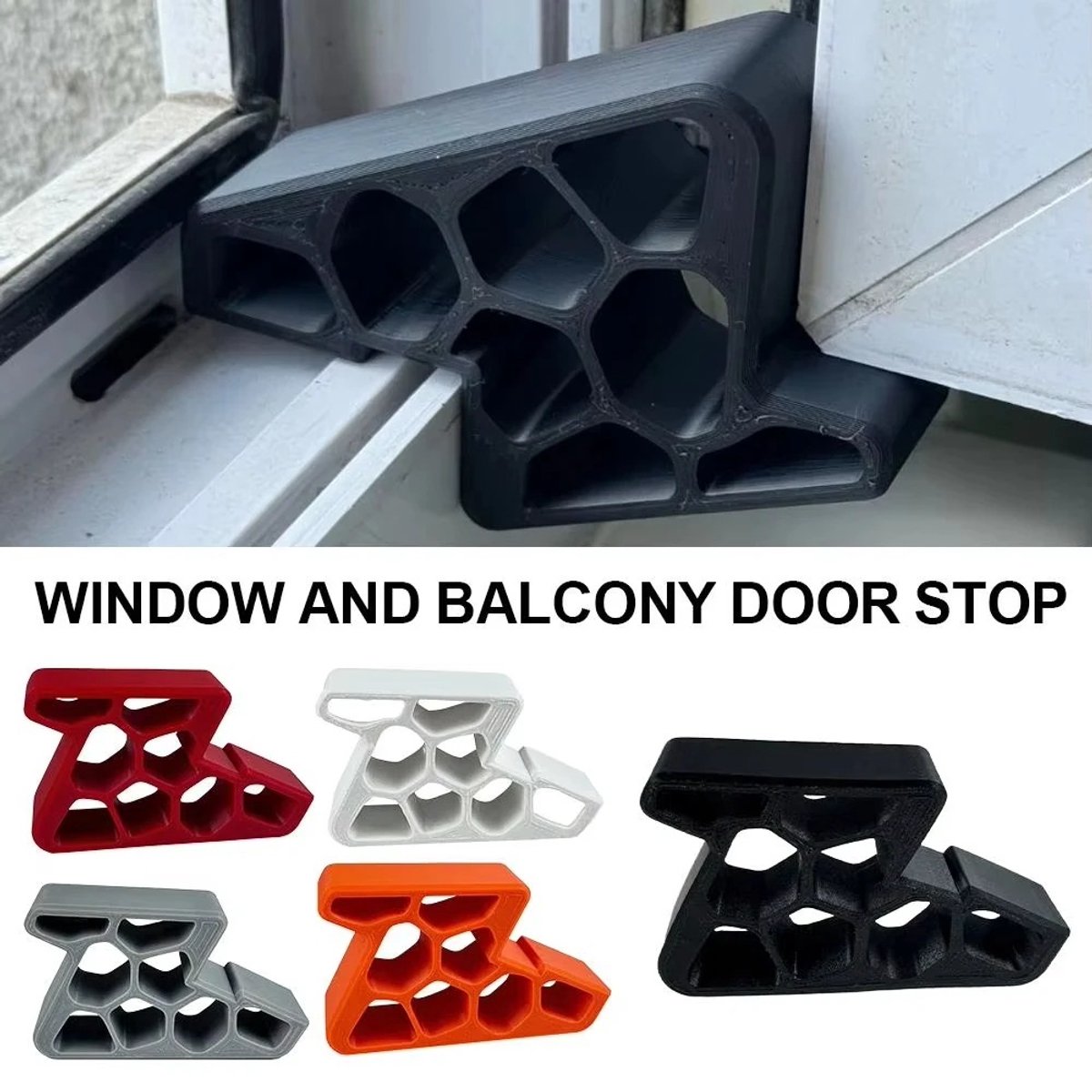 Raam Uitzetter - Raamstopper - 2 Stuks - Deurstopper - Vensterstopper - Tools Deurstopper - Deur- Raambevestiging en beveiliging - Raamsluiter - Raamslot - Raambegrenzer - Vensterbegrenzer - Raamvergrendeling - Venstervergrendeling - Zwart