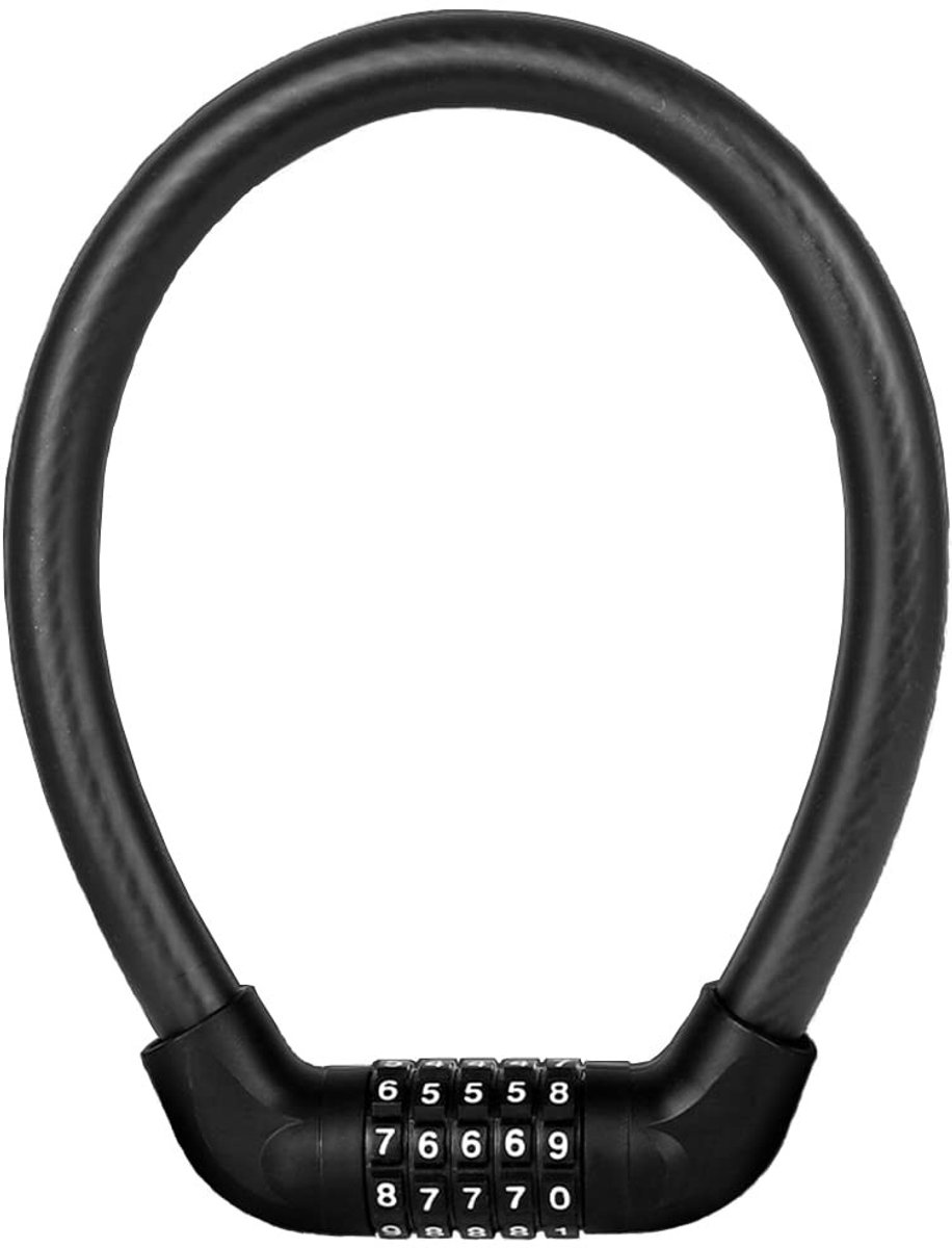 Fietsslot met Combinatie - Zwart, 57 cm