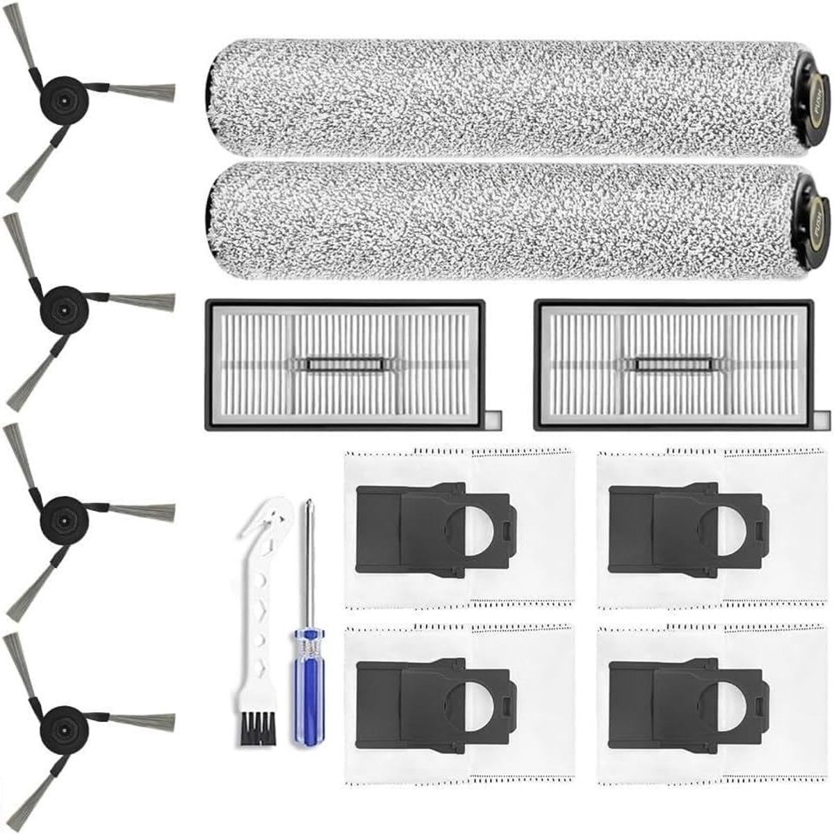 Vervangingsset voor Z60 Robotstofzuiger - 2 Rolborstels en 6 Accessoires