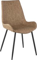 Mica Decorations megan stoel taupe maat in cm: 48 x 59 x 84 - GEEL