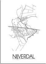 DesignClaud Nijverdal Plattegrond poster B2 poster (50x70cm)