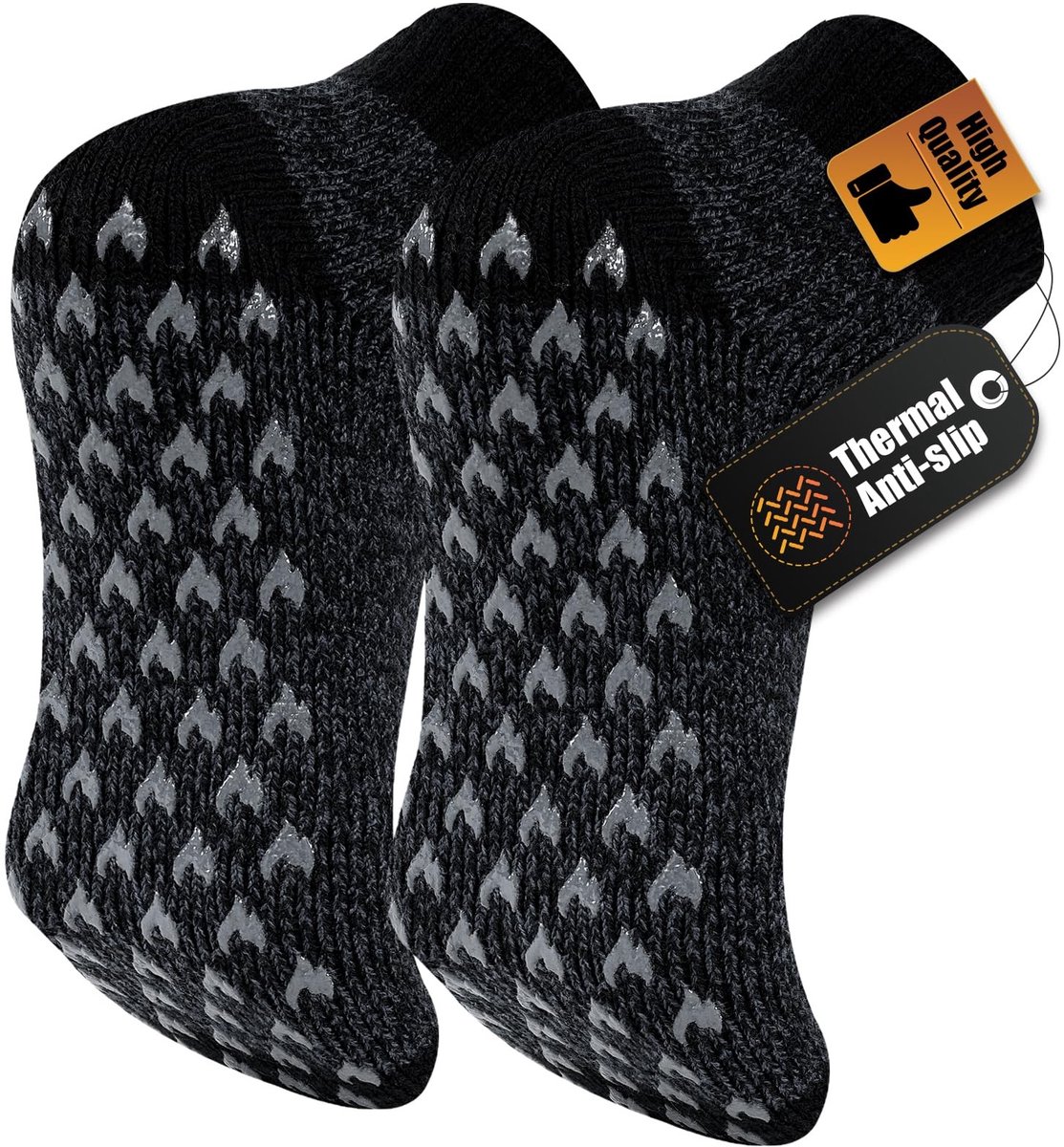 Thermische Slofsokken voor Heren - Antislipgrip - 1 Paar