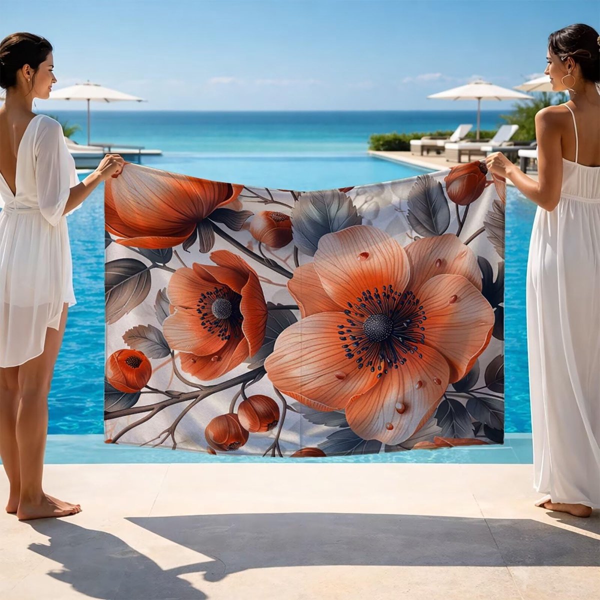 Strandlaken 180 x 120 cm - Licht en huidvriendelijk