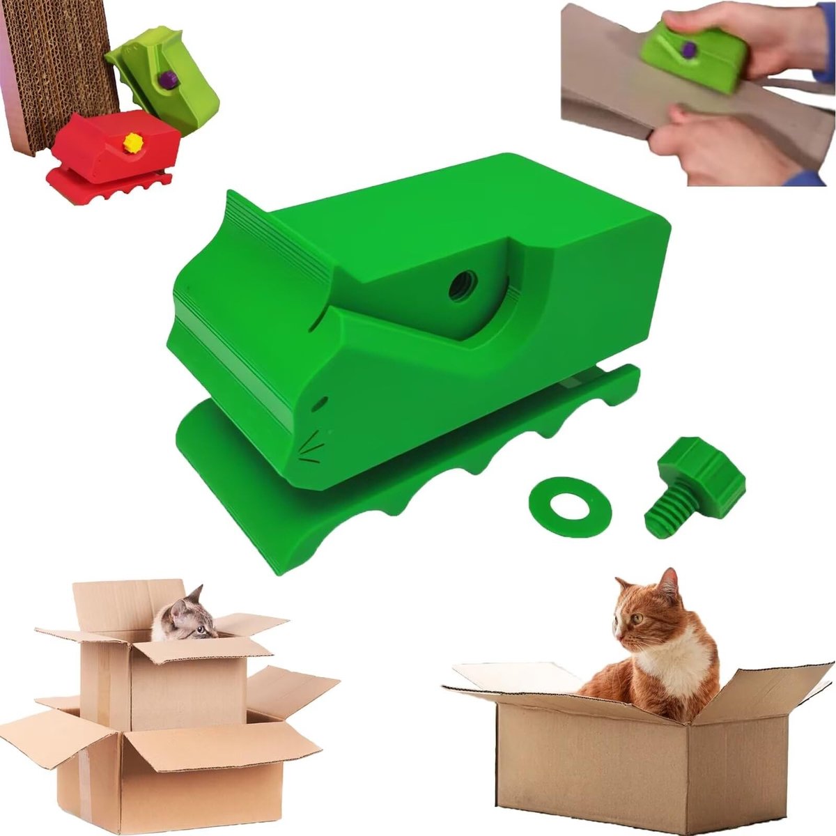 Cardboard Cutter voor Kattenkrabplank - Geschikt voor Standaard Messen - Groen