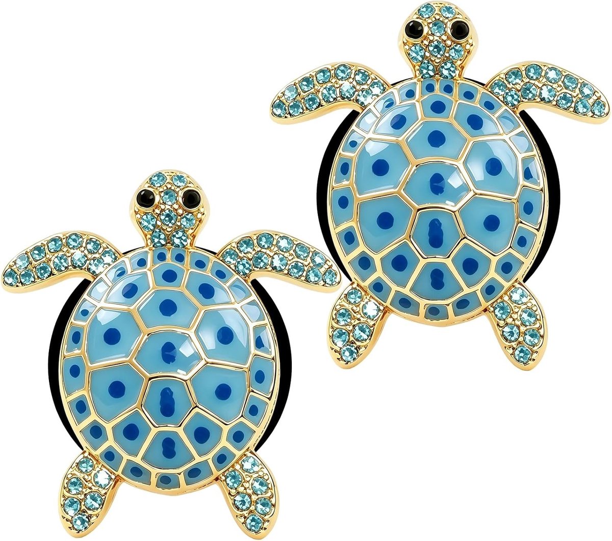2 stuks blauwe zeeschildpadden auto ontluchter clips - schattige luchtverfrisser en decoratie voor auto ventilatie, strand thema accessoires en diffuser voor de meeste voertuigen
