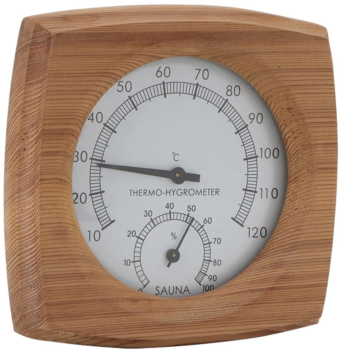 Cederhouten Hygrometer en Thermometer voor Sauna - Perfecte Accessoires voor Stoomruimtes en Wellnesservaringen